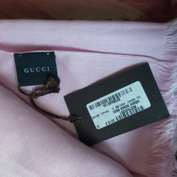 NWT Authentic Gucci Scarf Light Pink - Picture 5 of 6